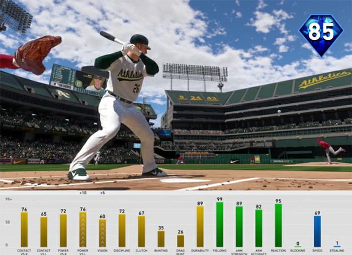 MLB The Show 19 Roster Update Matt Chapman +1 (Diamond, 85 OVR 3B)