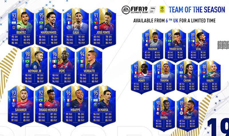 FIFA 19 Team of the Season Ligue 1