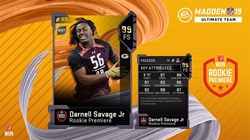 a sneak peak at one of the Rookie Premiere Players coming to Madden Ultimate Team