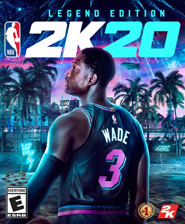 NBA 2K20 Legend Edition cover art featuring Dwyane Wade's back