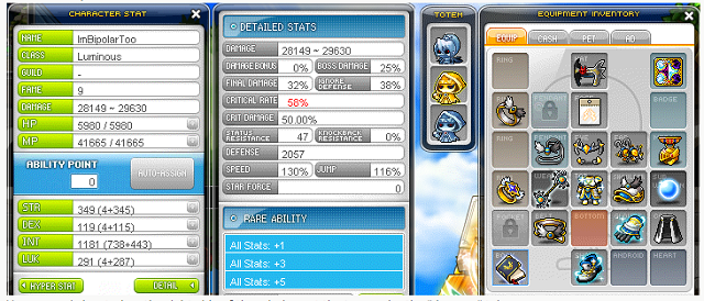 maplestory damage range for bosses