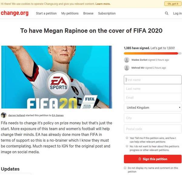 Players petition