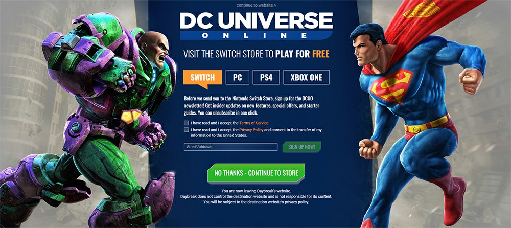 DC Universe Online is out now on Nintendo Switch