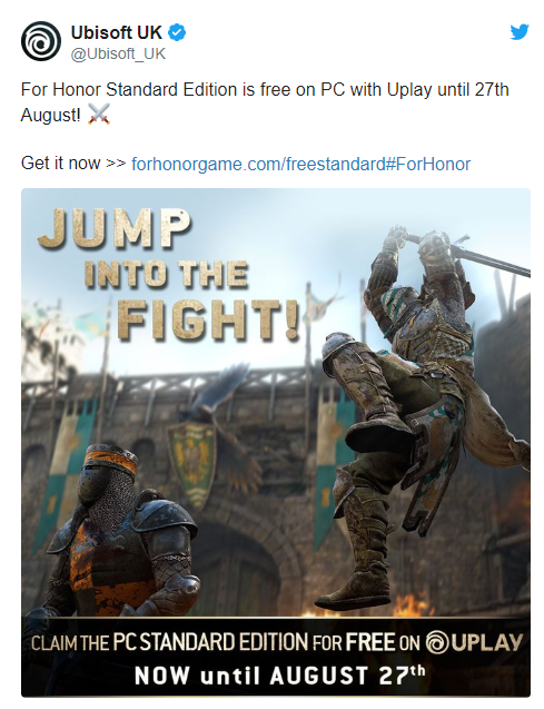 Ubisoft's For Honor is free on PC though Uplay