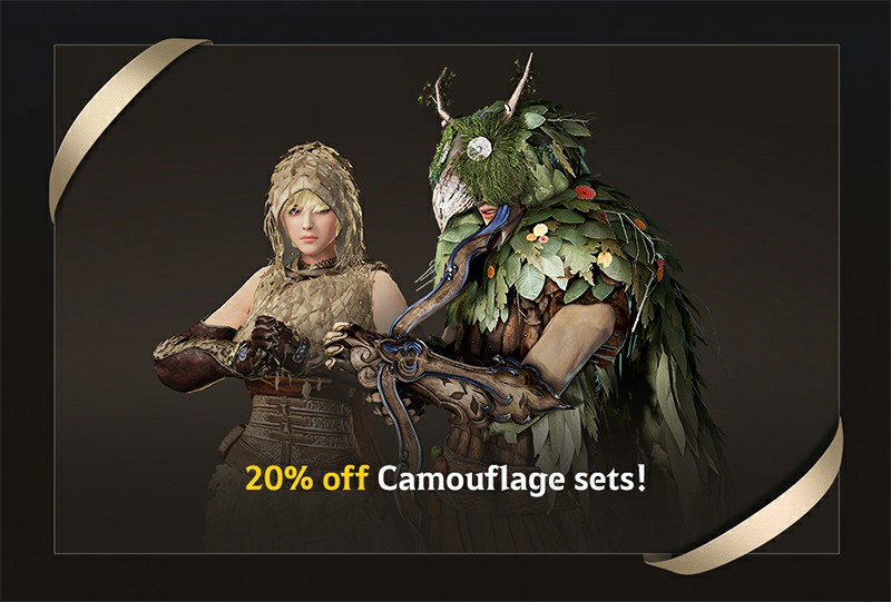 Black Desert Online has added some new items to the Pearl Shop from on September 10th 2019, Camouflage sets.
