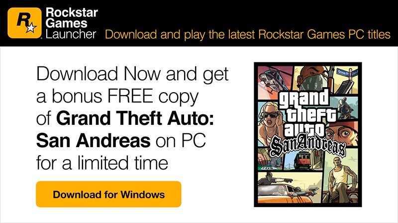 Rockstar Games Launches New Game Launcher On PC With A Free GTA: San Andreas