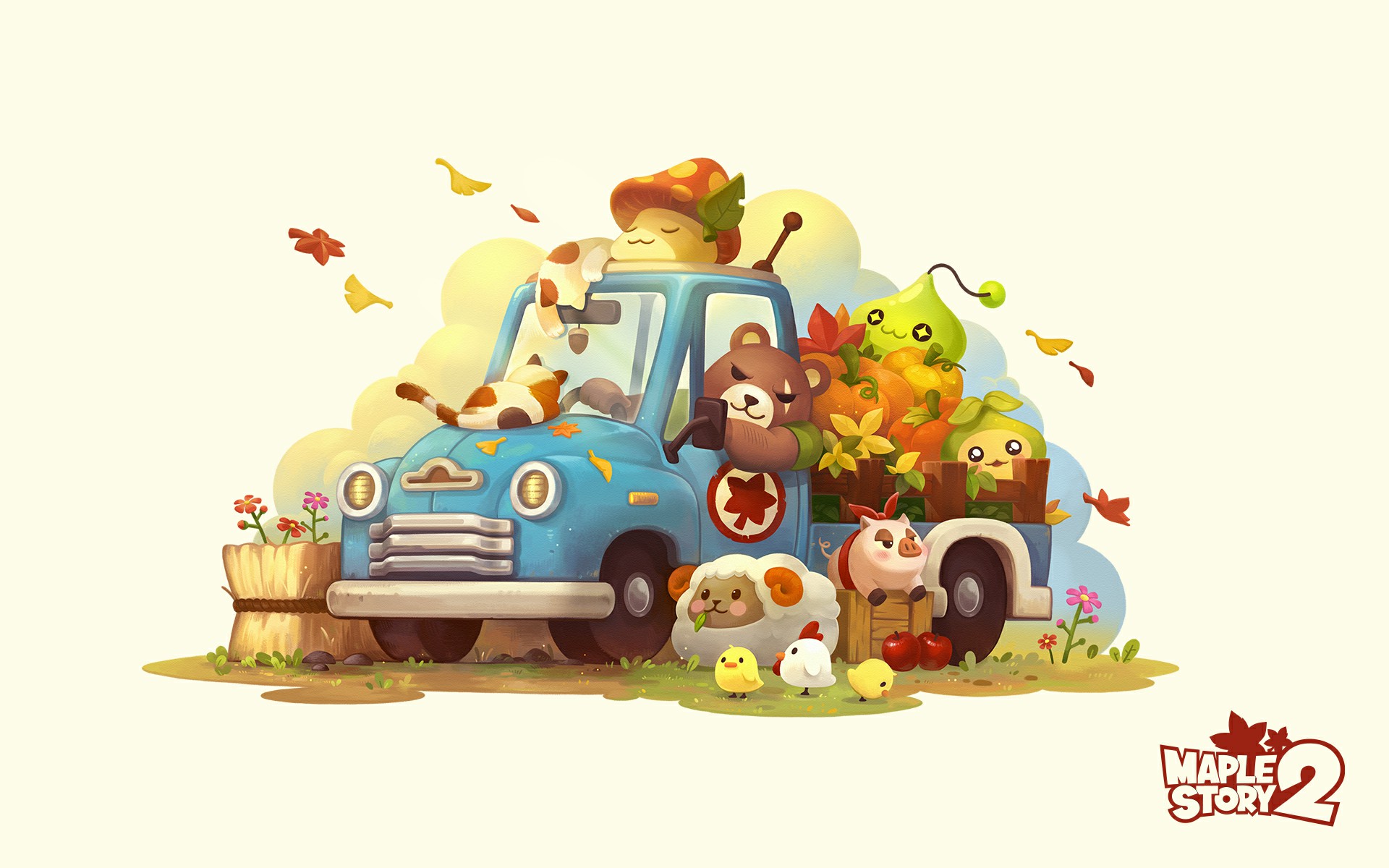 Autumn-themed MapleStory 2 wallpapers